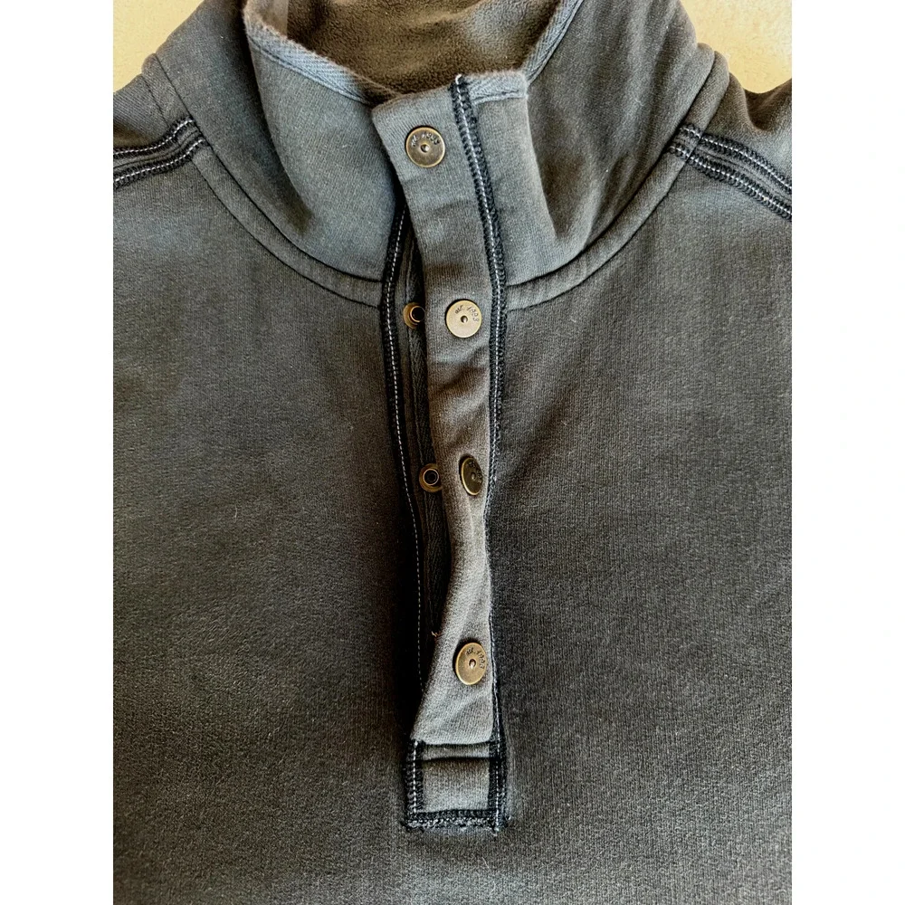 Tommy Bahama Sweatshirt Mens Fleece Cotton 1/4 Snap Zip Gray/Black Golf SZ -XL